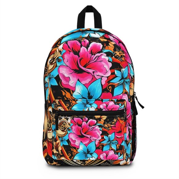 Floral Stylish modern profile backpack | Back to school | unisex bag | Gift - Picture 1 of 6